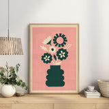 Abstract Blooms - Primrose pink