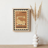 London Zoo Stamp collection print - Giraffe