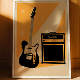 Retro Guitar Personalised Print
