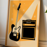 Retro Guitar Personalised Print