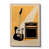 Retro Guitar Personalised Print