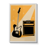 Retro Guitar Personalised Print