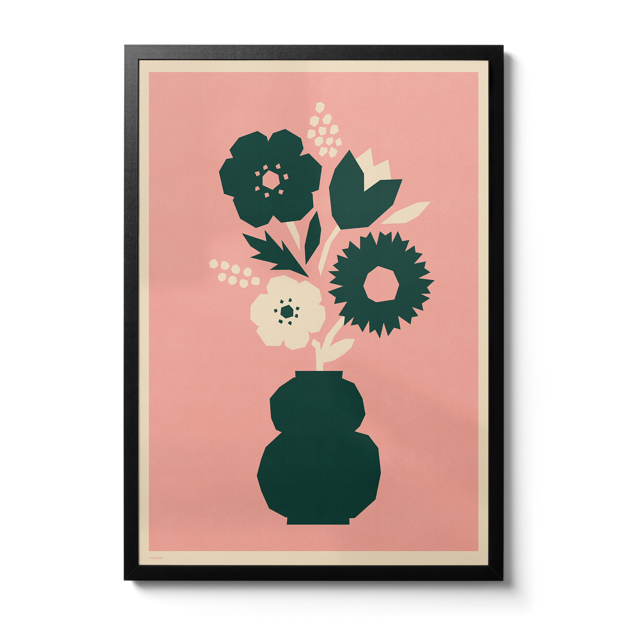 Abstract Blooms - Poppy pink