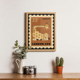 London Zoo Stamp collection print - Giraffe