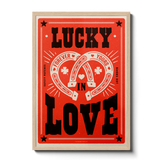 Lucky In Love Western Horseshoe Typographic Print