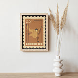 London Zoo Stamp collection print - Orangutan