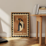 London Zoo Stamp collection print - Penguin