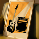 Retro Guitar Personalised Print