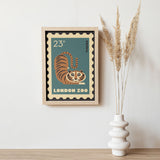 London Zoo Stamp collection print - Tiger
