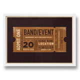 GIG / EVENT TICKET PERSONALISED PRINT