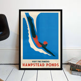 Swim 'Dive' Personalised Print