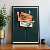 Drive In Personalised Print - Night