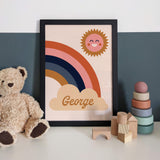 Rainbow Name Personalised Print - portrait