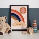 Rainbow Name Personalised Print - portrait