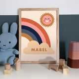 Rainbow Name Personalised Print - portrait