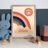 Rainbow Name Personalised Print - portrait