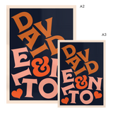 Tumble Type Personalised Print (Serif type)