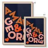 Tumble Type Personalised Print (Sans-serif type)