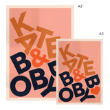 Tumble Type Personalised Print (Sans-serif type)