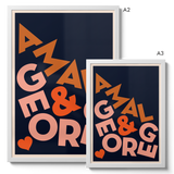 Tumble Type Personalised Print (Sans-serif type)