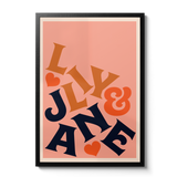 Tumble Type Personalised Print (Serif type)