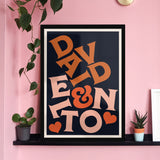 Tumble Type Personalised Print (Serif type)