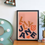 Tumble Type Personalised Print (Serif type)